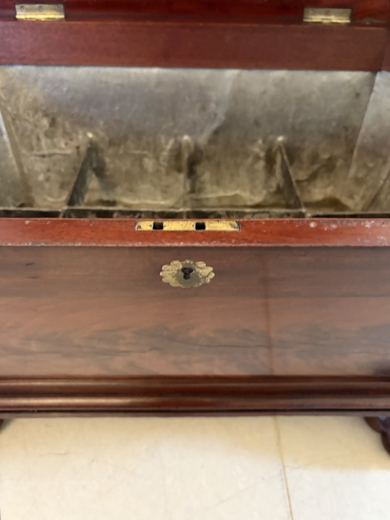 Antique Regency Quality Figured Mahogany Freestanding Wine Cooler